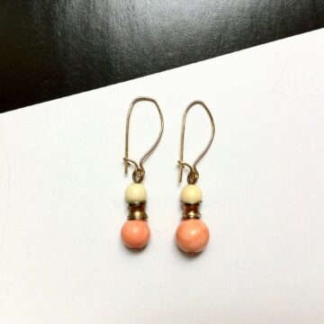 Boucles d'oreilles vintage 2 perles