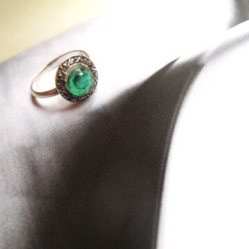 Bague vintage argent et marcassites