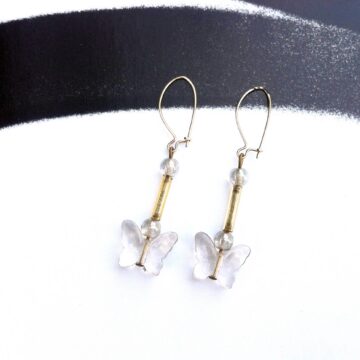 Boucles d'oreilles 80's verre Epuisé