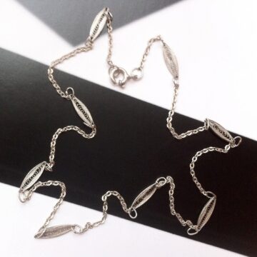 Collier vintage filigranes argent
