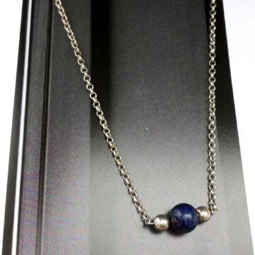 Collier lapis-lazuli argent 825